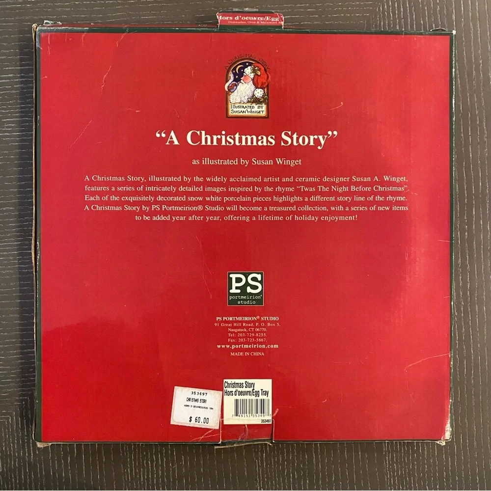 A Christmas Story Portmeirion Studio hors d'oeuvre Egg Tray plate original box